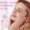 Magic Color Changing Moisturizing Lip Glow Oil 2024 New Plumping Glimmer Glow Color Changing Lip Oil,Hydrating Lip Gloss Lip Balm Long Lasting Nourishing Non-sticky Lip Oil with Big Brush