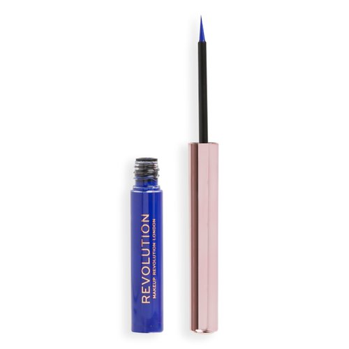 Makeup Revolution, Super Flick Liquid Eyeliner, Highly Pigmented, Blue, 0.08 fl. Oz