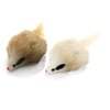 Kats'N Us Real Rabbit Fur Long Hair Mouse Cat Toy - 2pk Carmel Color