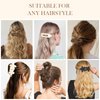 CAVETEE 8 PCS Flat Hair Clips Medium Hair Barrettes Claw Clip Hair Accessories for Women Acrylic Flat Hair Claw Clips Non-Slip Matte Flower Hair Clips Duck Billed Clip for Women Girls Thin Hair