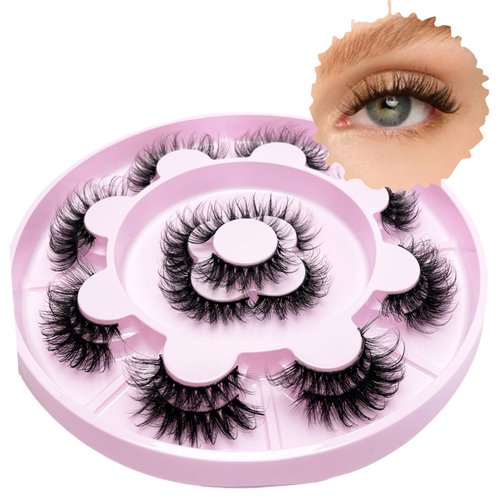 ZUMEHU Eyelash Strip Natural Cat Eye Lashes Wispy Lashes 11 Pairs Mink Lashs fluffy Natural Looking Lashes 3D Cateye Lashes Medium Length False Eyelashes Lashes Pointy | 14 MM Lashes