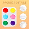Voittozege 100 Pcs White Plastic Paint Palette 6 Well Watercolor Palette Paint Palettes Craft Paint Trays Finger Painting Tray Rectangular Plastic Paint Tray for DIY Art Painting Watercolor Craft