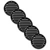 Vent Systems 4" Inch Black Soffit Vent Cover - Pack of 5 - Round Air Vent Louver - Grill Cover - Built-in Insect Screen - HVAC Vents for Bathroom, Home Office, Kitchen