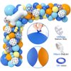 Mishopy 118 Dog Blue Party Decorations Birthday Supplies Paw Balloons Garland Arch Kit Backdrop Tablecloth Blue Bone Balloon for Boys Girls Kids Blue Theme Birthday Decorations