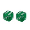 Dice Schrader Valve Caps Sparkle Glitter Green