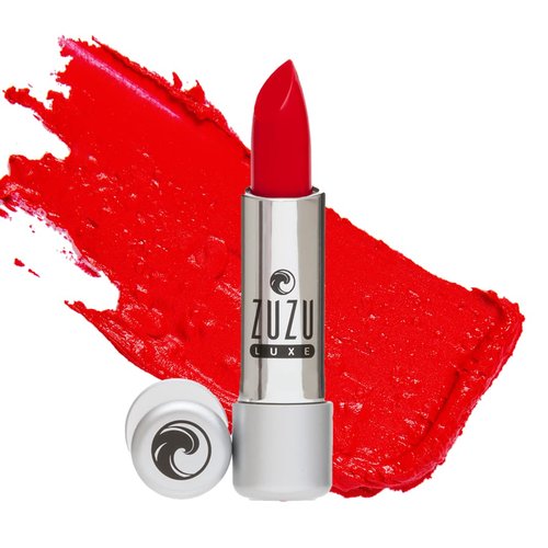 Zuzu Luxe Lip Color Lipstick (Starlet - Candy Apple Red/Cool Crème), Natural Ultra-Hydrating Lipstick, Paraben Free, Vegan, Gluten-free, Cruelty-free, Non GMO, 0.13 oz