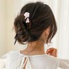 inSowni 8 Pieces Vintage Asian Chinese Traditional Hanfu Flower Wooden Hair Sticks Pins with Bead Pendants Hair Chopsticks Forks Bun Updo Holders for Women Girls