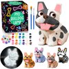 FUNZBO Paint Your Own Dog French Bulldog Lamp - Art Supplies Painting Kits, Arts and Crafts for Kids Adults, Night Light Toys Gifts for Boys Girls Teens Age 3+ Years Old