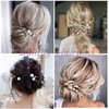 Yheakne Wedding Pearl Hair Pins Gold Pearl Hairpins Decorative Hair Pins Heapieces Decorative Bobby Pin Bridal Hair Accessories for Bride and Bridesmaid 9Pcs (Gold)