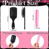 SiliFine 24 Pcs Cheer Hair Brush Wet Detangling Cheer Brush and Comb Set with Polka Dots Cheer Party Favors Plastic Fine Wide Hair Comb for Cheer Team Gifts Sport Cheerleader Gifts for women(Pink)