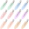 Isslly 12 Pcs No Crease Hair Clips, Creaseless Hair Clips, No Bend Hair Clips, Flat Hair Clips for Hairstyling, Makeup for Women 2.3 in - Pink, Light Purple, Beige, Light Green, Light Blue, Skin Color