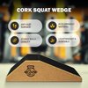 GENMERCH Cork Squat Wedge 2PCS | Squat Wedges for Weightlifting | Anti-slip Enhanced Grip Surface | Squat Wedge Calf Raise Yoga Block