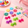 100 Pcs Hair Barrettes with Flower, Bow & Cartoon Designs - Self-Hinge Plastic Pins for Baby Girls, Toddlers (Cool)