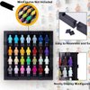 JOYMOMO Minifigure Display Case Collectible Shadow Box Buildable Wall for 28 Figure Display Case (Figures Not Included) (Black)