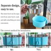kathson Crate Dog Bowl, Removable Stainless Steel Hanging Pet Kennel Cage Bowl Food & Water Feeder Coop Cup for Puppy, Cat, Rabbit,Guinea Pigs 2pcs (Blue,Green)