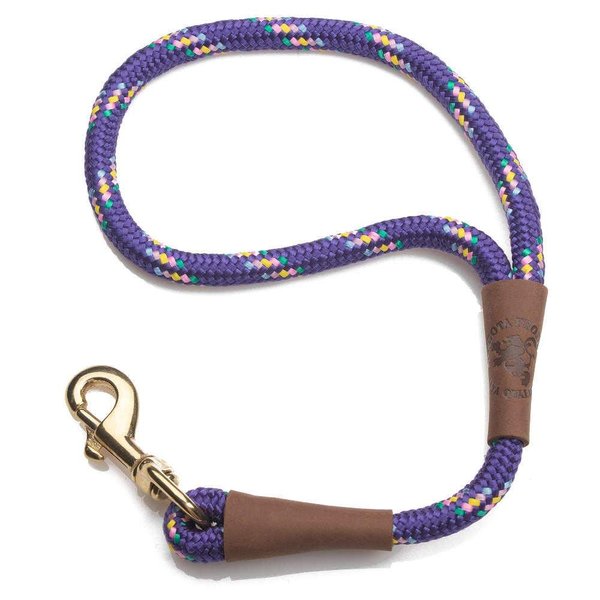 Mendota Dog Products Traffic Lead Short Leash, 1/2 by 16-Inch, Purple Confetti