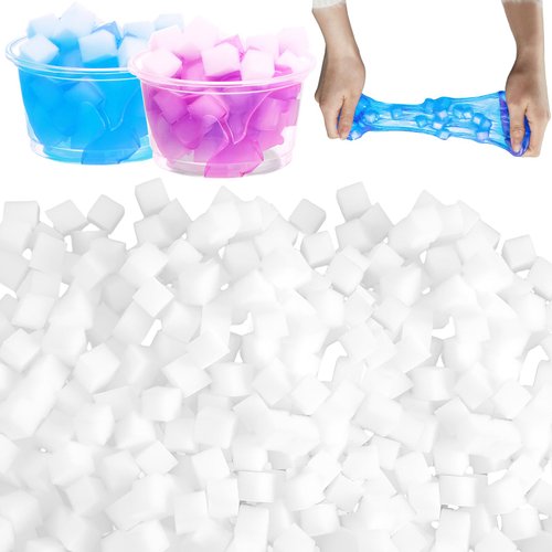 Junkin 1000 Pcs Jelly Cubes for Accessories Girls Boys DIY Crafts Birthday Party Favors, White, 0...