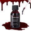 Yeweian Makeup Stage Blood(1.06 oz),Edible Fake Blood, Sticky Washable Fake Blood Makeup for Eye Blood Drops,Mouth,Nosebleed,Halloween SFX Makeup,Costume,Zombie,Vampire and Monster Dress Up(Dark)