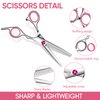 Thinning Shears For Hair Cutting 6.5 in Professional Hair Barber Scissors Barber’s Texturizing Teeth Shears for Hairdressing Salon Home Hair Cutting Shears Hair Scissors for Women Men Kids Babies Dogs