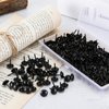 Black Upholstery Tacks, 7/16 Inch Decorative Furniture Tacks Black Thumb Tacks Upholstery Nails with Storage Box for Upholstered Sofa Furniture Cork Board, DIY Project, Home Decor (Black, 200 Pcs)