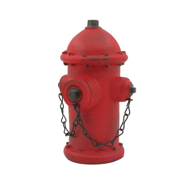 Ornerx Fire Hydrant Money Box Resin Piggy Bank 6"