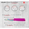 Kuhn Rikon Colori Non-Stick Straight Paring Knife with Safety Sheath, 4 inch/10.16 cm Blade, Unicorn