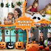 RICEDUO Halloween Scratch Paper Art Set - 48 Pcs Halloween 12 Design Magic Rainbow Scratch Off Cards for Kids, Hanging Ornaments for Halloween Party Favors Activities