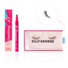Silly George SuperNatural Series Starter Kit - Pretty Lashes with Adhesive Eyeliner | Clear Band gives Lashes Natural Look | Extra Strong Hold for False Eyelashes (Luna, LinerBond™ Clear)