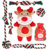 Christmas Dog Toys, 6 Pack Dog Rope Toys and Dog Plush Toys/Dog Gifts for Puppy Small Medium Dogs