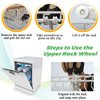 8268743 WP8268655 Dishwasher Upper Rack Wheel Replacement Part by Techecook - Compatible for Whirlpool Kitchen-Aid Kenmore Dishwasher - Replaces WP8268655 WP8268743 WP8268743VP AP6012252(Pack of 4)