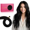 WENNALIFE I Tip Hair Extensions Human Hair, 50g 100s 14 Inch Jet Black Remy Itip Human Hair Extensions Invisible Itips Straight I Tips Fusion Extensions Real Human Hair