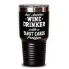 ODTGIFTS Funny Tarot Cards Tumbler Just Another Wine Drinker With A Tarot Cards Problem 30oz Stainless Steel Black
