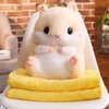 YunNasi Plush Hamster Stuffed Animal Toys Hamster Throw Pillow with Blanket 19.7 Inches Pink