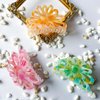 GQLV Flower Hair Claw Clips for Women/Girls, 3PCS 3.1" Big Cute Clips for Thick/Thin Fine Hair, Nonslip Strong Hold Hair Styling Accessories (A-colorful)