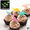 OuMuaMua 78pcs Glow in The Dark Dinosaur Toys Set, Mini Plastic Realistic Dinosaur Figures Glow Toys for Kids Toddler Goody Bag Stuffers, Dinosaur Theme Party Favors Supplies