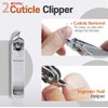 [Made in Korea] ROYAL 5 Pcs Compact Nail Clippers Set-Nail Clipper, Cuticle Remover, Nail File, Mini tweezer, Safety Scissors with Portable case Black