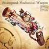 Finger Rock Ideas Steampunk Mechanical Gun Weapon Building Blocks Set for Adults, Gun Building Kit with a Base for Display, 899 PCS Classic Toy Weapon Model Collection Gifts for Teens Boys 10+