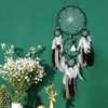 Dream Catchers Boho Wall Decor Moon and Sun Feather Handmade Traditional Dream Catcher Wall Hanging Decor for Kids Bedroom Adult Living Room Home Bohemian Decorations (Black Set)