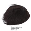 Men Hair Unit Wig Male Hair Pieces Short Wig, Black Short Straight Hair High Temperature Fiber Bald Head Fake Hair Wig, Head Top Short Straight Black Hair Wig