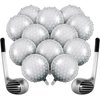 Haoguo 14Pcs Golf Balloons Golf Birthday Party Decorations Include 12 Pcs Golf Ball Balloons 2 Pcs Golf Club Balloons for Golf Party Sports Theme Party Supplies ﻿