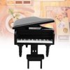 Dollhouse Grand Piano,1:12 Miniature Simulation Grand Piano with Stool Furniture Crafts Ornaments for Doll House Decoration Accessories(Black)