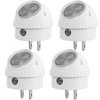 DEWENWILS Plug in Night Light with Light Sensor, 360° Rotating LED Nightlights for Kids, Adults, Bedroom, Hallway, Bathroom, Stairways, Warm White, UL Listed, 4 Pack