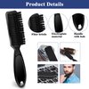 Barber Brush Set - 2 PCS Clipper Blade Cleaner, Soft Neck Duster, and Neckline Hairbrush for Hairstyling Professionals