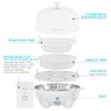 Elite Gourmet EGC-007 Rapid Egg Cooker, 7 Easy-To-Peel, Hard, Medium, Soft Boiled Eggs, Poacher, Omelet Maker, Auto Shut-Off, Alarm, 16-Recipe Booklet, White