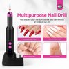 SAVILAND Electric Nail Drill Professional: 20000RPM Cordless Electric Nail File with Base Rechargeable Nail Drill for Gel Acrylic Nails Remove Polish Manicure Pedicure Salon at Home