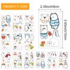 60PCS Glow in the Dark Polar Bear Temporary Tattoos Stickers Birthday Party Decorations Supplies Favors for Kids Boys Girls Gifts Classroom School Prizes Rewards