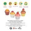 Mentari Toys - Teatime Cupcake Set - 4pc Wooden Cupcake Play Food Set - Pretend Play Kitchen and Market Food Accessories - Encourages Role Play and Develops Social Skills - Gift for Toddlers - Age 3+