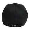 3D Emboridered Patriotic USA American Flag Flying Bird Design Baseball Cap Hat Visor (Black)