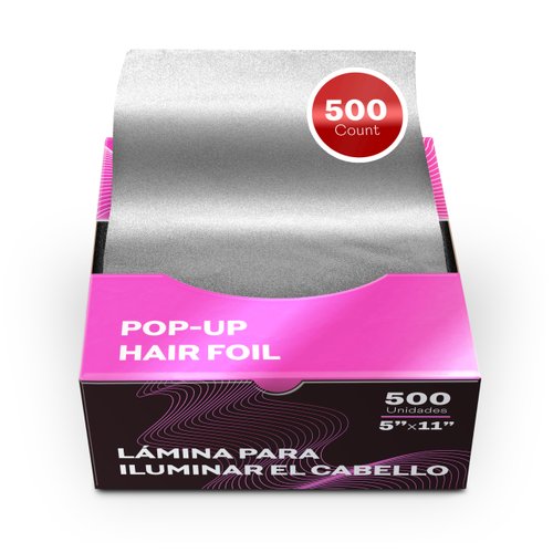 500 Count Aluminum Foil for Hair Highlighting, 5” Pop Up Foil Sheets for Salon or Home Use, Disposable Hair Foils for Highlighting and Coloring Hair, Tin Foil for Hair Stylist, Stock Your Home
