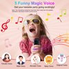 TiMOVO Karaoke Machine for Kids, Mini Portable Bluetooth Karaoke Speaker with 2 Wireless Microphone and LED Lights, Kids Music Player Toy Birthday Gifts with Stickers for Girls Boys Family Home Party